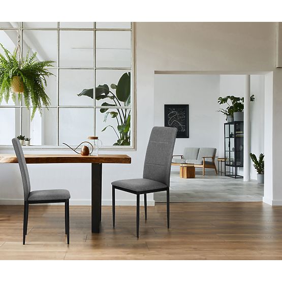 Komplet 4 jedilnih in dnevnih stolov - sivi