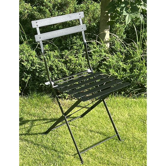 Komplet balkonskega pohištva (2 x zložljiv stol + miza) SEMPLICI Jeklo Črna