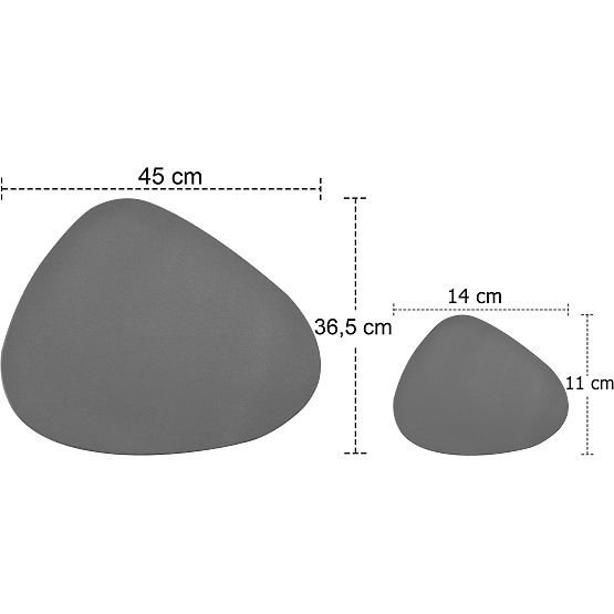 Komplet pogrinjkov za mizo TRIVAL GREY