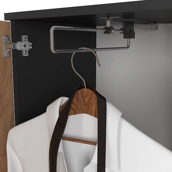 KOMPLET POHIŠTVA ZA PREDSOBO ENTRO PK ČRNA / DUB CRAFT