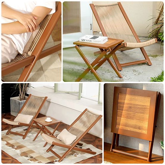 Komplet terasnega pohištva CHILL TOFFI ležalniki in miza