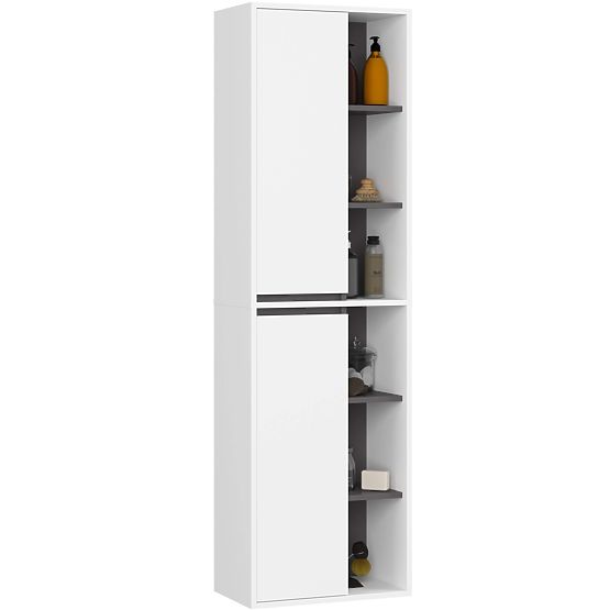 KOMPLET VISEČE KOPALNIŠKE POHIŠTVA VAMI BELA / GRAFITNO SIVA