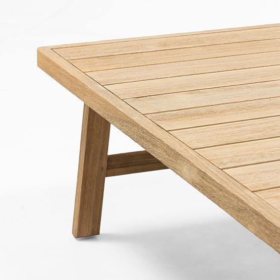 Komplet vrtnega pohištva Castello, pletenina, akacijev les FSC, videz tika, bež