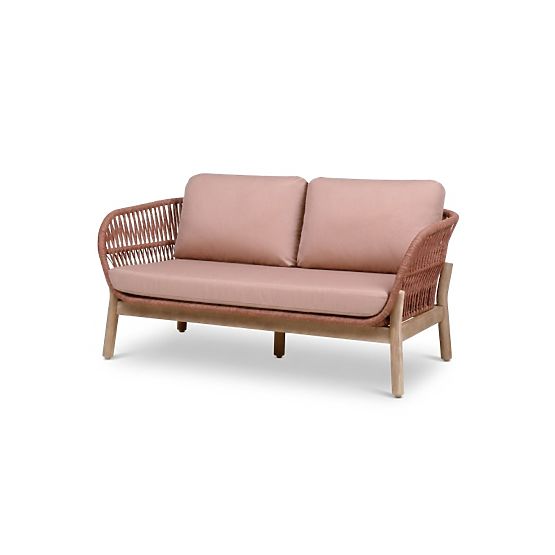 Komplet vrtnega pohištva Fiorentino videz tikovine, pletenje, svetel akacijev les FSC, terakota, zao