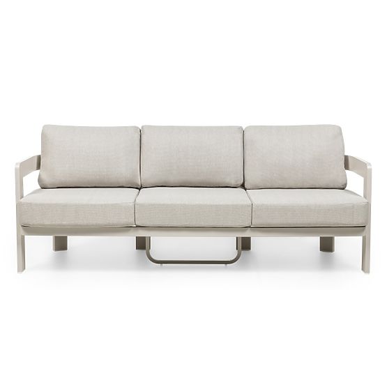 Komplet vrtnega pohištva Japori, aluminij, svetlo bež, zaobljen