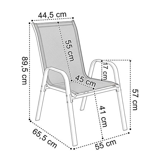 Komplet vrtnega pohištva PALMA miza + 2 stola