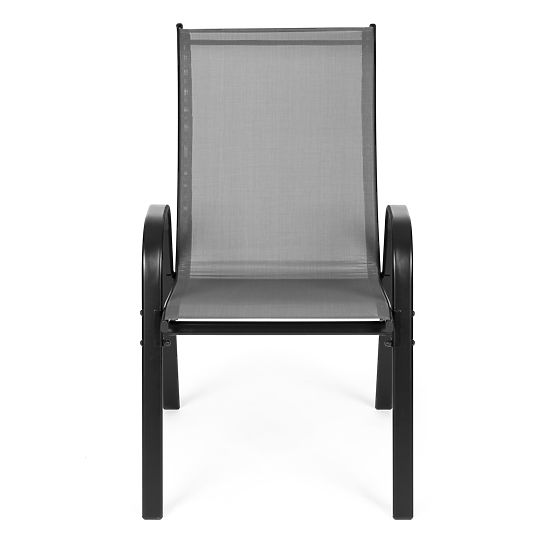 Komplet vrtnih stolov za teraso balkon sivi