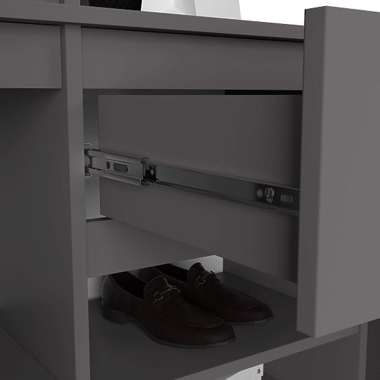 KOMPLET ZA HODNIK ENTRO PK GRAFITNO SIVA