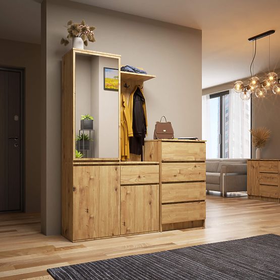 KOMPLET ZA PREDSOBO ENTRO PK HRAST ARTISAN