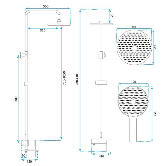 Komplet za prhanje REA AVALON ZLATA