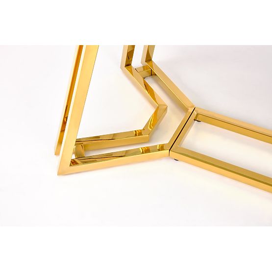 KONAMI miza, plošča - črni marmor, noge - zlato (2p=1ks)