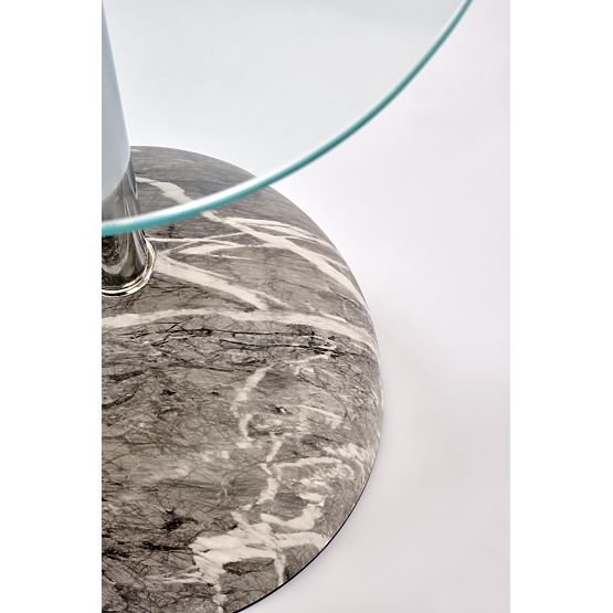 Konferenčna miza ARIANA, sivi marmor / prozorna (2p=1ks)