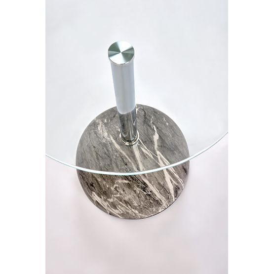 Konferenčna miza ARIANA, sivi marmor / prozorna (2p=1ks)