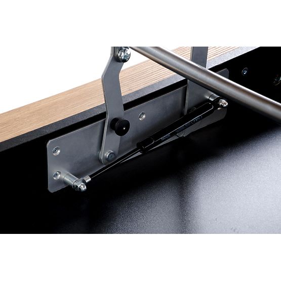 Konferenčna miza BETTY z dvižno ploščo hrast artisan / črna (2p=1ks)