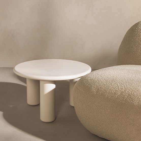 Konferenčna miza Blair 60 cm, kremna, mat