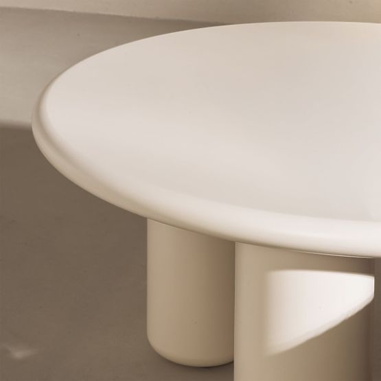 Konferenčna miza Blair 60 cm, kremna, mat