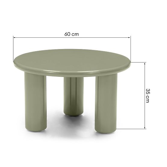 Konferenčna miza Blair 60 cm, olivna, sijoča