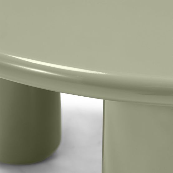 Konferenčna miza Blair 80 cm, olivna, sijajna