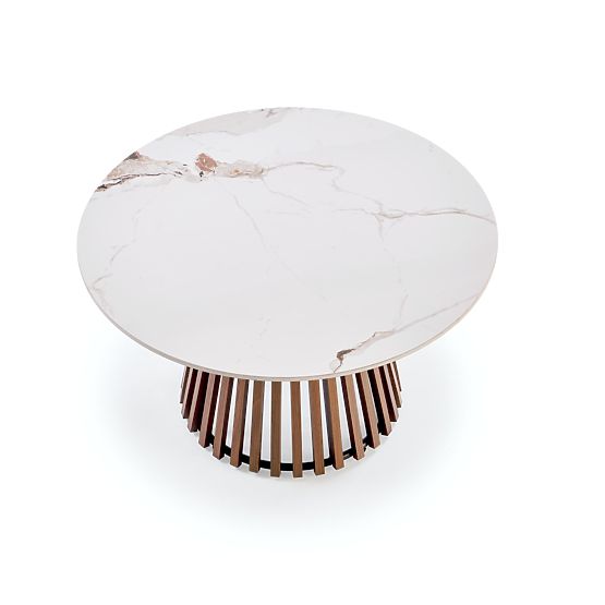 Konferenčna miza CARINA bež marmor / oreh (2p=1ks)