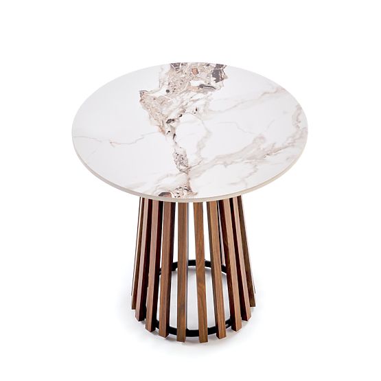 Konferenčna miza CARINA_S bež marmor / oreh (2p=1ks)