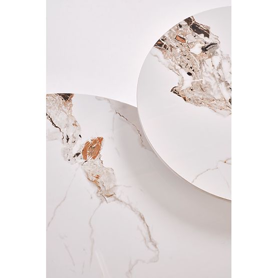 Konferenčna miza CARINA_S bež marmor / oreh (2p=1ks)