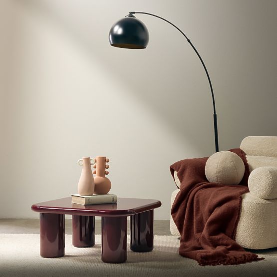 Konferenčna miza Cherry 70 cm, bordo/višnja, sijajna