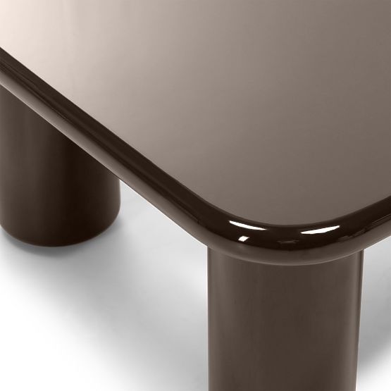 Konferenčna miza Cherry 70 cm, čokoladna, sijoča