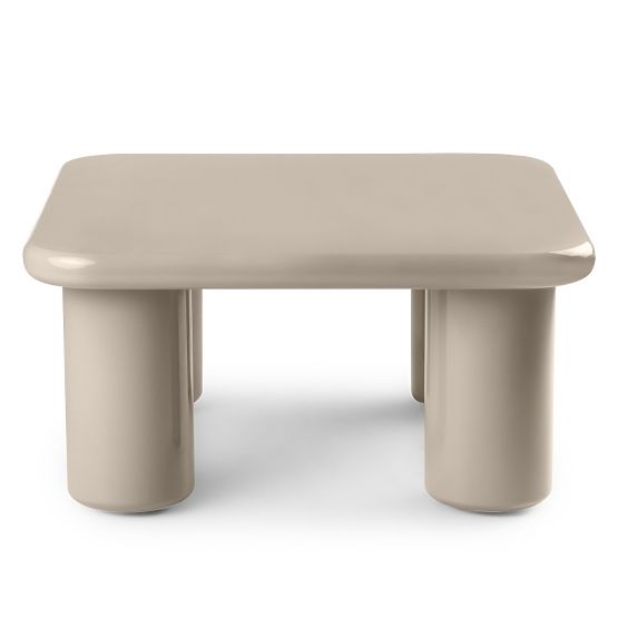 Konferenčna miza Cherry 70 cm, temno bež, sijajna