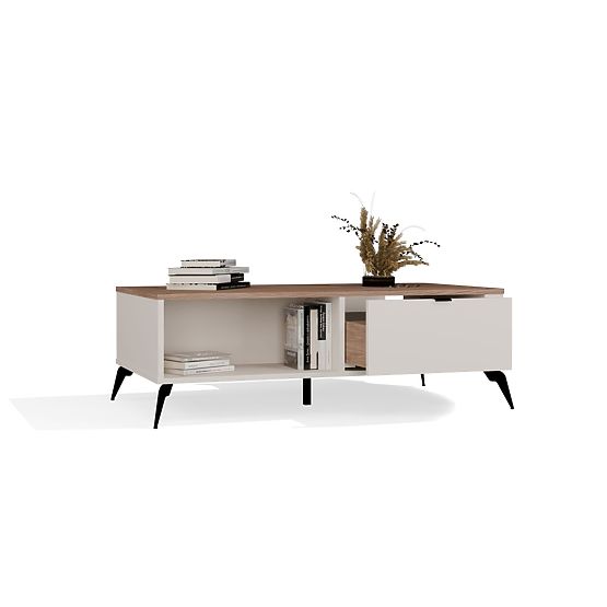 Konferenčna miza CORDOBA Kašmir Bež Hrast Castello 2 Predala Za Dnevno Sobo