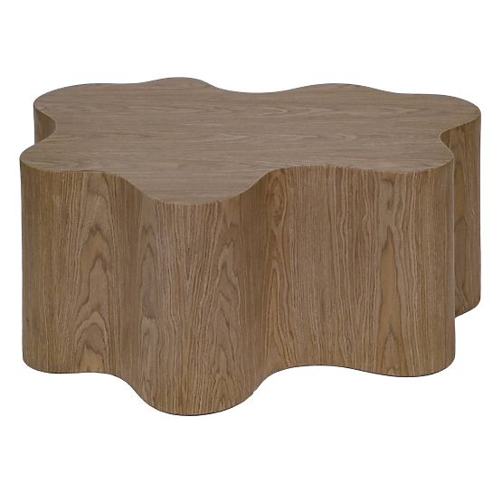 Konferenčna miza Cosmo 90 cm, oreh, zaobljena oblika