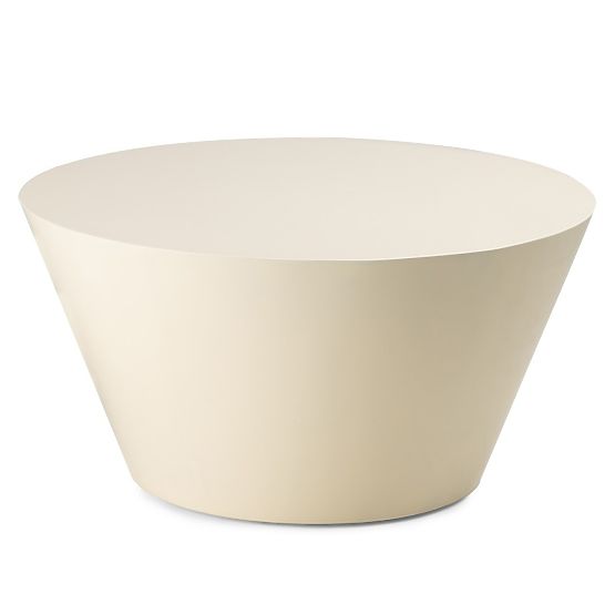 Konferenčna miza Eclipso, 60 cm, kremno bela, sijajna