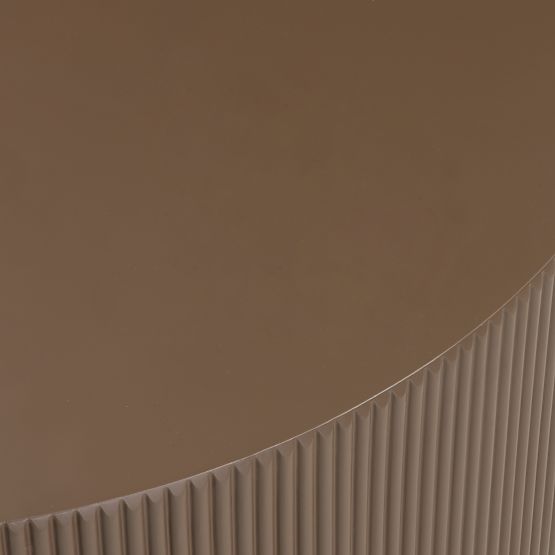 Konferenčna miza Ermanno, 90 cm, mocha, z rebrastim vzorcem