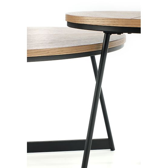 Konferenčna miza KARIDA naravni hrast/črna (1p=1ks)