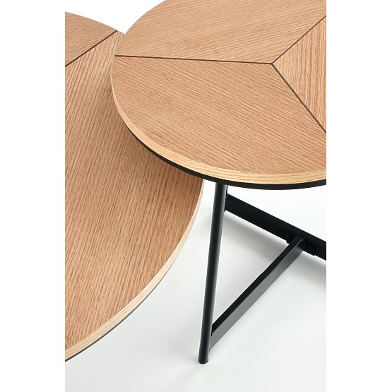 Konferenčna miza KARIDA-S naravni hrast/črna (1p=1ks)