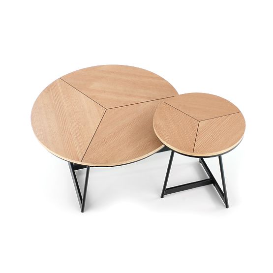 Konferenčna miza KARIDA-S naravni hrast/črna (1p=1ks)