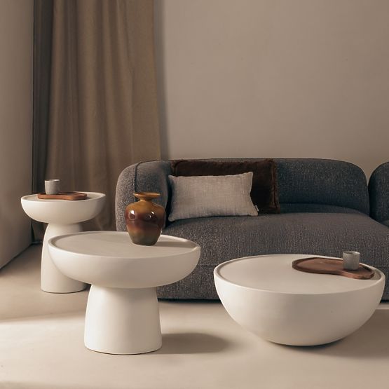 Konferenčna miza Lagoon 60 cm, bež, mat