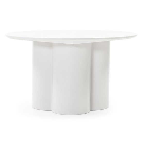 Konferenčna miza Lazaro 80 cm, okrogla, sivo-bež