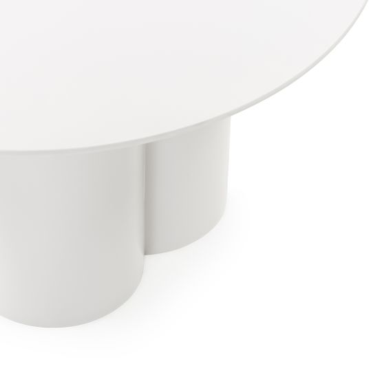 Konferenčna miza Lazaro 80 cm, okrogla, sivo-bež