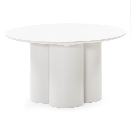 Konferenčna miza Lazaro 80 cm, okrogla, sivo-bež