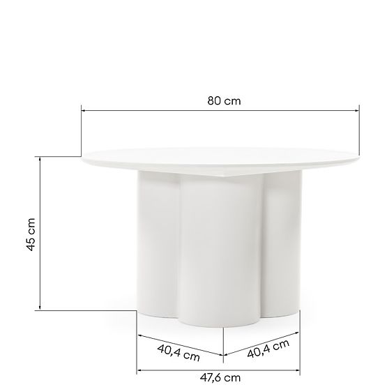 Konferenčna miza Lazaro 80 cm, okrogla, sivo-bež