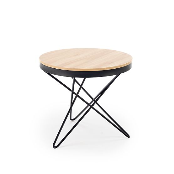 Konferenčna miza LEILA, naravna / črna (1p=1ks)