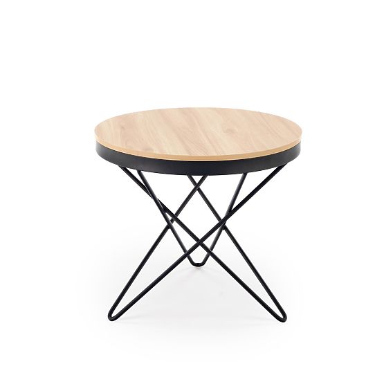 Konferenčna miza LEILA, naravna / črna (1p=1ks)