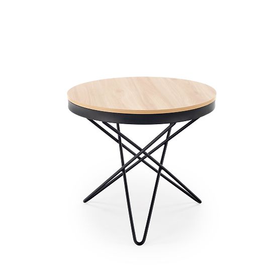 Konferenčna miza LEILA, naravna / črna (1p=1ks)