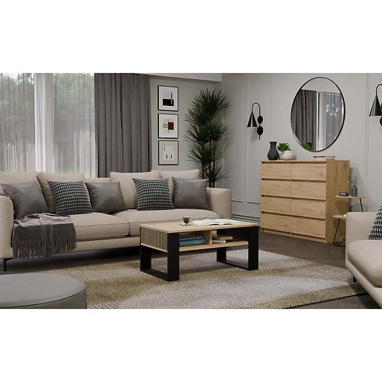 Konferenčna miza Modern 2P SLIM DUB ARTISAN ČRNA