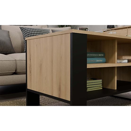 Konferenčna miza Modern 4P SLIM DUB ARTISAN ČRNA