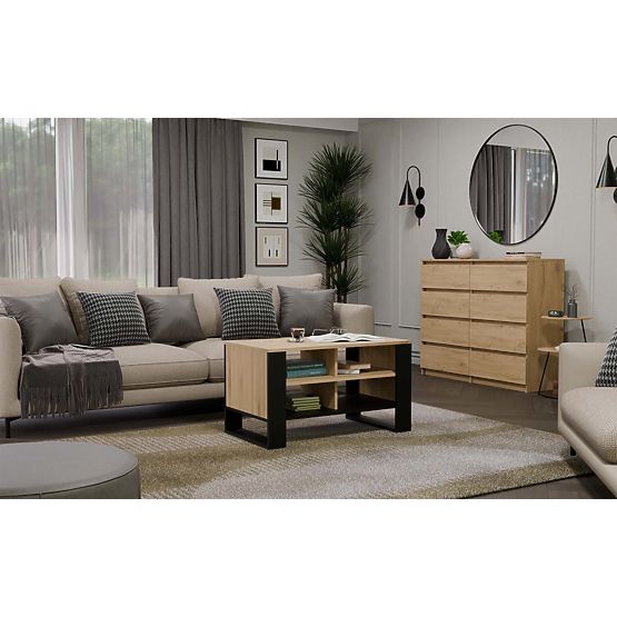 Konferenčna miza Modern 4P SLIM DUB ARTISAN ČRNA