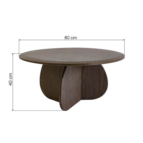 Konferenčna miza Noku 80 cm, temni oreh