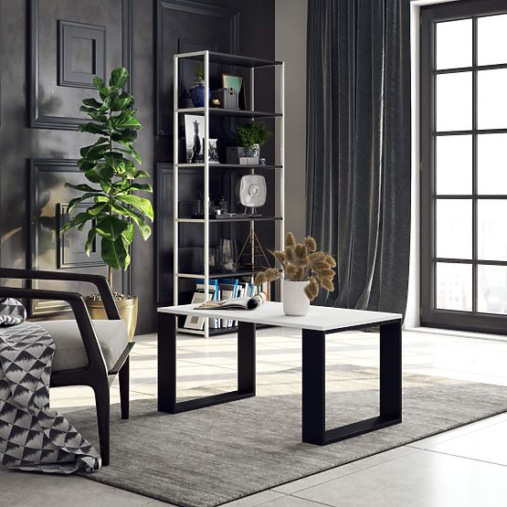 KONFERENČNA MIZA NOX BELA / ČRNA