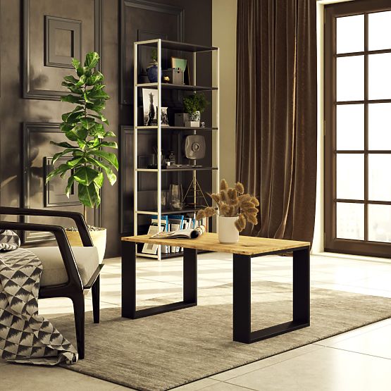 KONFERENČNA MIZA NOX HRAST ARTISAN / ČRNA