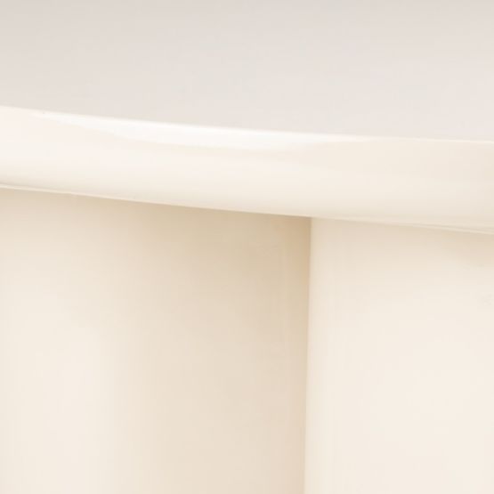 Konferenčna miza Puro 80 cm, svetlo bež, sijajna